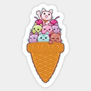 Ice cream cats Sticker